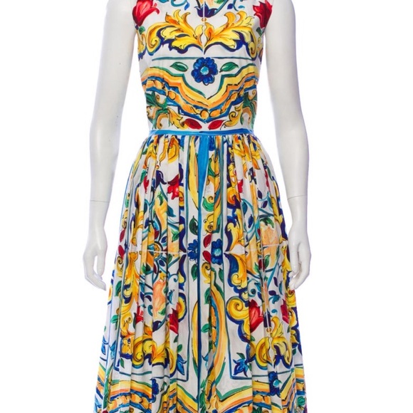 Dolce & Gabbana Majolica Midi Dress